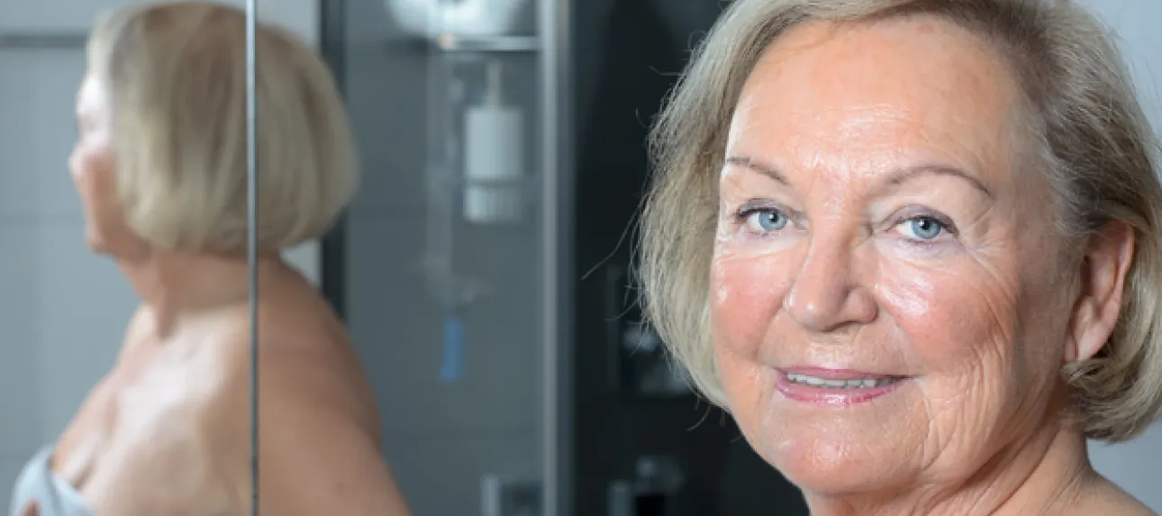 Douche personne âgée