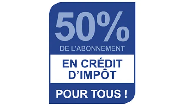 50% de crédit d'impôts