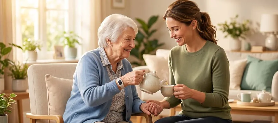 Un assistant de vie aux familles (ADVF)